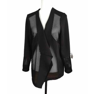 Picadilly made in Canada 🇨🇦, Women's Mesh Draped Open Front Jacket/ Blazer